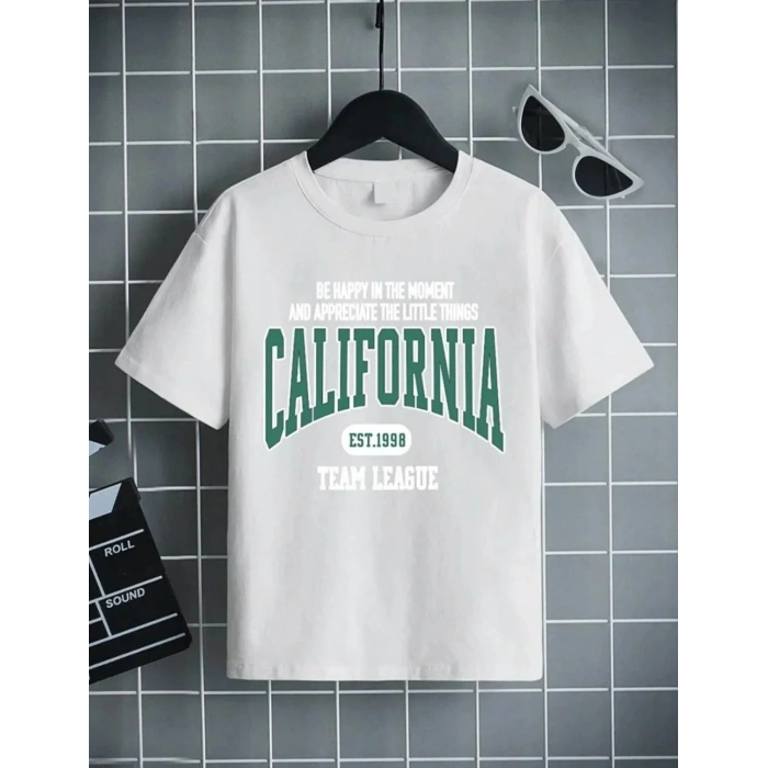 Erkek Çocuk Baskılı T-Shirt - Gri