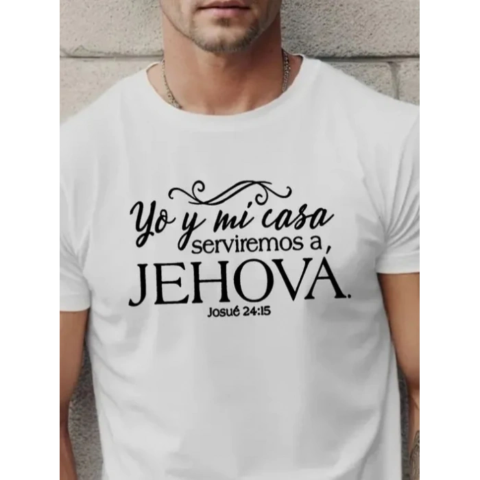 Erkek Jehova Baskılı Süprem T-shirt