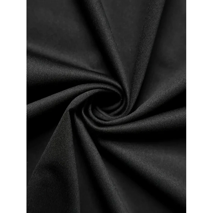 Eşsiz Baskı Tasarımlı Şık Büyük Beden Erkek Tişörtü - Rahat Polyester, Makinede Yıkanabilir, Yuvarlak Yaka - Her Mevsim İçin Mükemmel - Siyah