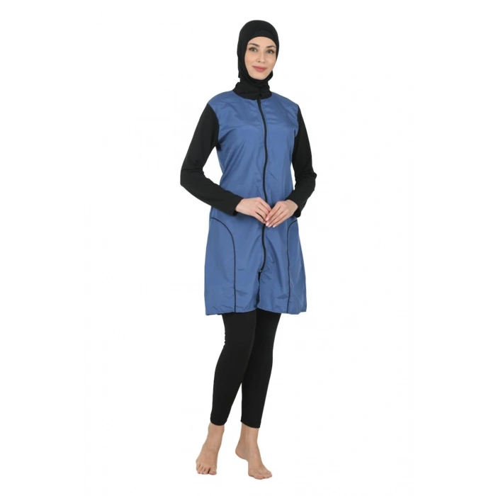 Fantasy 3372 Bayan Tam Kapalı Paraşüt Kumaş Tesettür Mayo