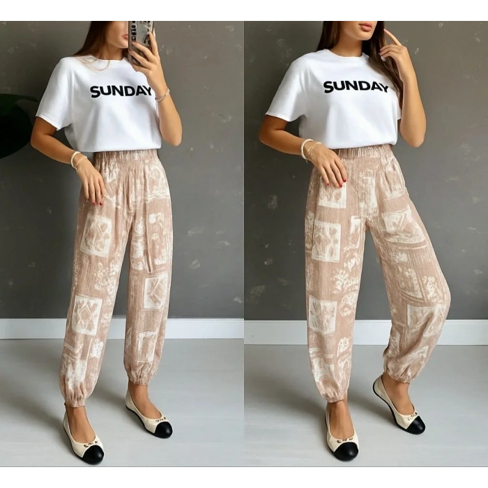 Kadın Desenli Süprem Pantolon