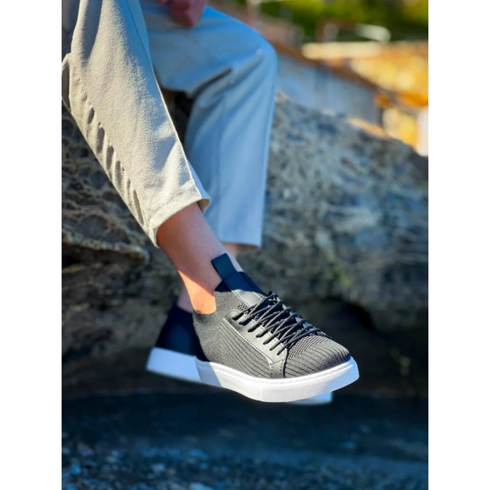 KB-112   Kuback Siyah Triko Bağcıklı  Günlük Erkek  Ayakkabı