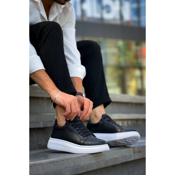 KB-DX46 Kuback Siyah Deri  Günlük Erkek Ayakkabı