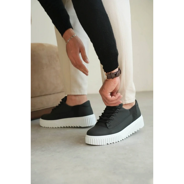 KB-X516 Kuback Siyah Cilt Günlük Erkek Ayakkabı