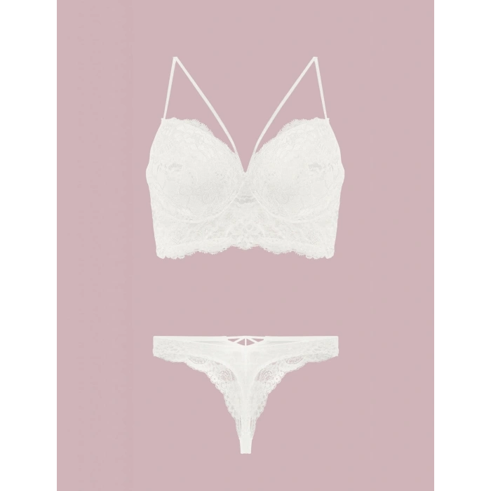 Nurteks 4330 Desteksiz Dantelli Sütyen Takım