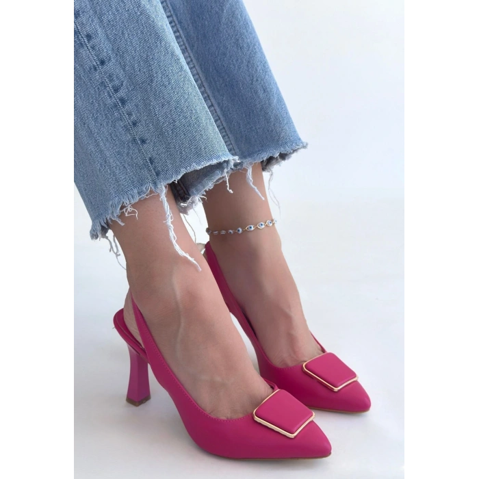 Pıert Fuşya Cilt Topuklu Ayakkabı