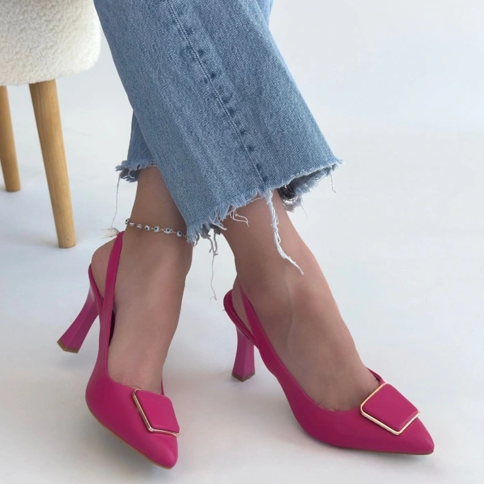Pıert Fuşya Cilt Topuklu Ayakkabı