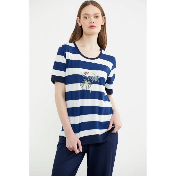 Sementa 76476 Rahat Kalıp Çizgili Pantolon Takım