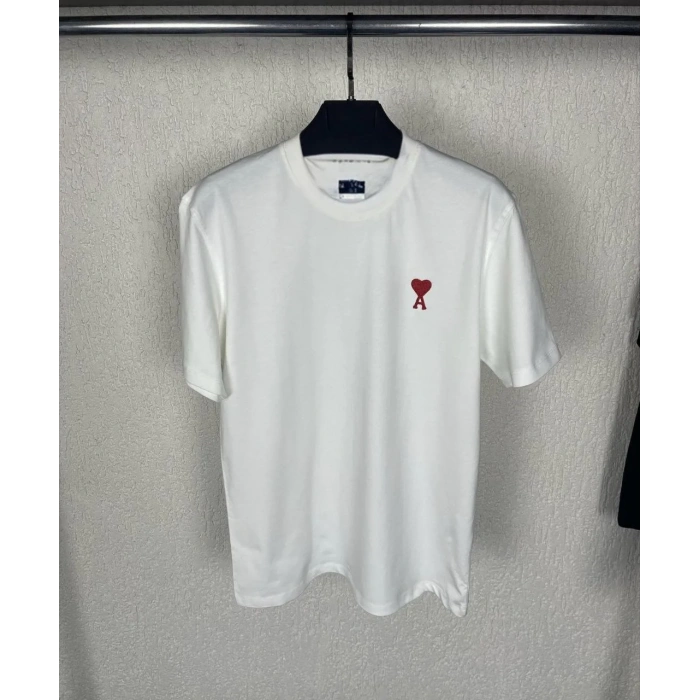 Unisex Bisiklet Yaka Baskılı Oversize T-Shirt - Beyaz