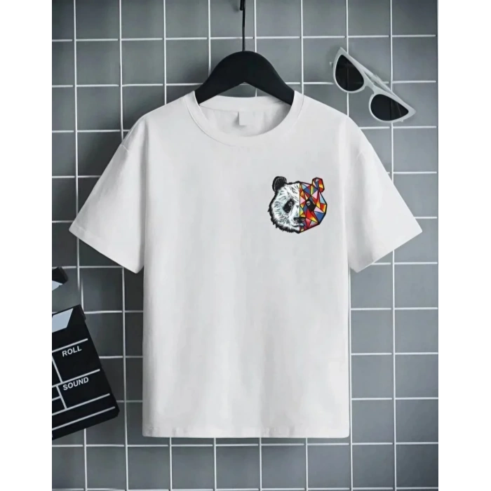 Unisex Çocuk Baskılı T-Shirt - Beyaz