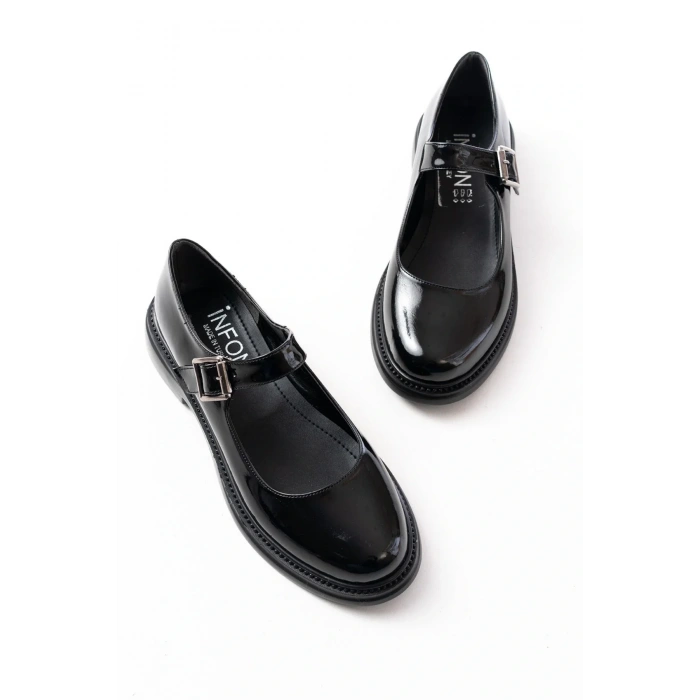 YSN-4444 Siyah Rugan Günlük Bayan Ayakkabı