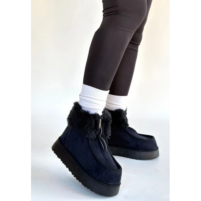 Zinya Siyah Süet Bot