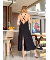 Aqua 25164 Dantelli Yırtmaç Detay Gecelik