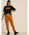 Kadın Kısa Kol Yazlık Tişört Bisiklet Yaka BASIC Baskılı T-Shirt - Siyah