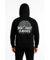 Erkek Kapüşonlu Kanguru Cepli Sweatshirt 3 İplik Pamuklu Baskılı Hoodie -  Siyah