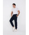 ERKEK Kışlık Üç İplik Lastikli Eşofman Pantolon - Lacivert
