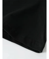 Erkek Kısa Kol Yazlık Tişört Bisiklet Yaka Baskılı Oversize T-Shirt - Siyah