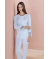 Espuar 757 Penye 3lü Sabahlık Pijama Takımı