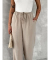 Kadın Ayrobin Oversize Kadın Pantalon - Bej