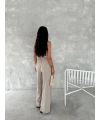 Kadın Ayrobin Oversize Kadın Pantalon - Bej
