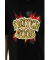 Kadın Kısa Kol Yazlık Tişört Bisiklet Yaka Ejderha Baskılı T-Shirt - Siyah