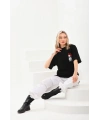 Kadın Kısa Kol Yazlık Tişört Bisiklet Yaka Baskılı Oversize T-Shirt - Siyah
