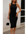 Kadın Bodycon Midi Boy Dalgıç Elbise