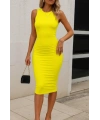 Kadın Bodycon Midi Boy Dalgıç Elbise