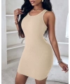 Kadın Kalın Askılı Bodycon Kaşkorse Mini Elbise