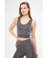 Kolsuz Dalgiç Baskılı Crop - Füme