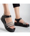 Lalen Siyah Kemerli Sandalet