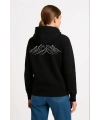Nihilist Penguen Özel Tasarım Oversize Kapüşonlu Sweatshirt - Siyah