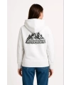 Nihilist Penguen Temalı Oversize Kapüşonlu Sweatshirt - Beyaz