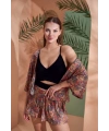 PJS 27003 Viskon Kimono Croplu Şort Takım