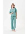 PJS 29043 Kadın Düğmeli Pijama Takımı