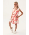 Roly Poly 3393-3 Kız Çocuk Çiçekli Elbise