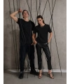 Unisex Kısa Kollu Bisiklet Yaka Basic Viskon Bluz