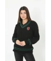 V Yaka Örgülü Kazak - Siyah