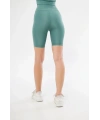 Yüksek Bel Biker Sporcu Şort - Mint Yeşili