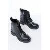 02-2003 Siyah Bağcıklı Fermuarlı Günlük Kadın Bot