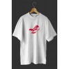 1 Mayıs Emekçiler Günü Baskılı Oversize Bisiklet Yaka T-shirt - Beyaz
