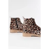 165-225 Leopar Bağcıklı Fermuarlı Günlük Kadın Bot