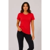 3’lü Kısa Kollu Bisiklet Yaka Basic Slim Fit T-Shirt - Kırmızı - Turuncu - Bej