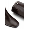 4804 Kahve Cilt Fermuarlı Günlük Bayan Çizme