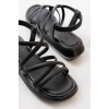 841-841 Siyah Lastikli Günlük Kadın Sandalet