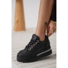Alice Kadın Siyah Tabanlı Siyah Gizli Topuklu Sneaker