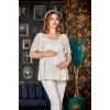 Aqua 24080 Bayan Kısa Kol Dantelli Lohusa Pijama Takımı