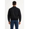 Arka Bomber Ceket - Siyah
