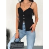 Askılı Dekolte deraylı bluz crop - Siyah