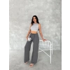 Ayrobin Oversize Kadın Pantalon - Füme
